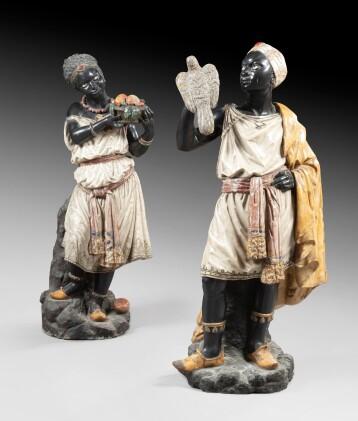 Italian, Venetian, 19th century, A couple of Nubians