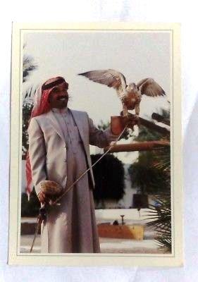 VINTAGE POSTCARD Falconer, Kingdom of Saudi Arabia, Middle East, Bird of Prey